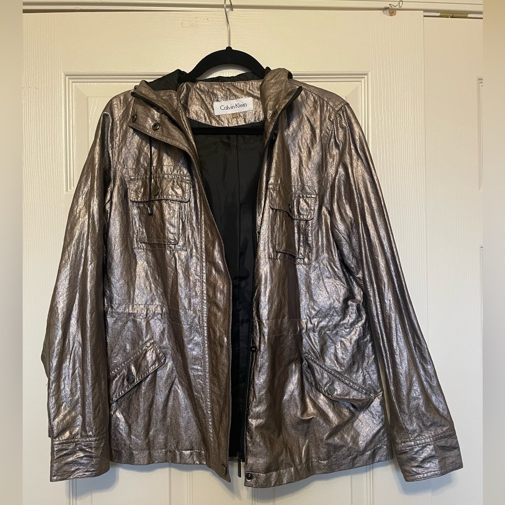 Calvin Klein Metallic Jacket with Hood
